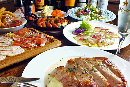 自慢のお肉料理を盛り込んだDENKICHIコース例